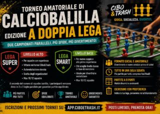 Tornei di calciobalilla a torino edizione doppia lega