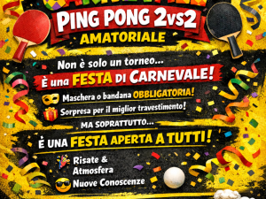 Carnevale Ping Pong 2vs2 a Torino – Torneo amatoriale in maschera Cibo&Trash