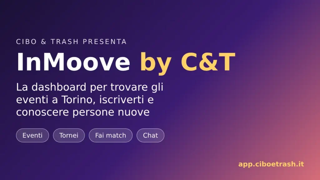 InMoove by C&T: la dashboard eventi Torino di Cibo & Trash
