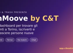 InMoove by C&T: la dashboard per trovare eventi a Torino, iscriversi e conoscere persone nuove