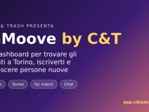 InMoove by C&T: la dashboard per trovare eventi a Torino, iscriversi e conoscere persone nuove